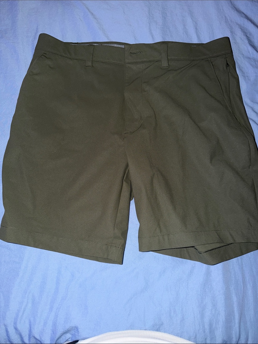 Men's Flat Front Chino Shorts in Olive